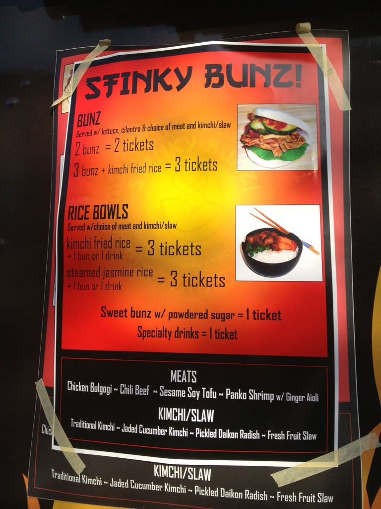 stinky bunz menu