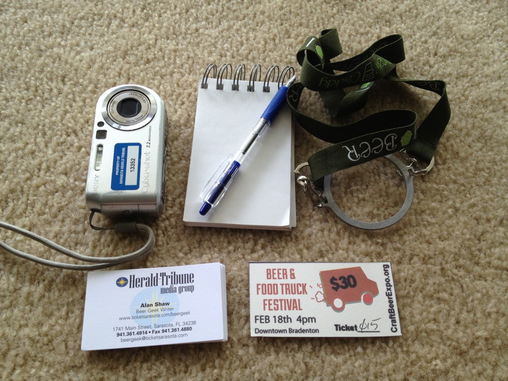 The Beer Geek's supplies for the Bradenton Beer Festival