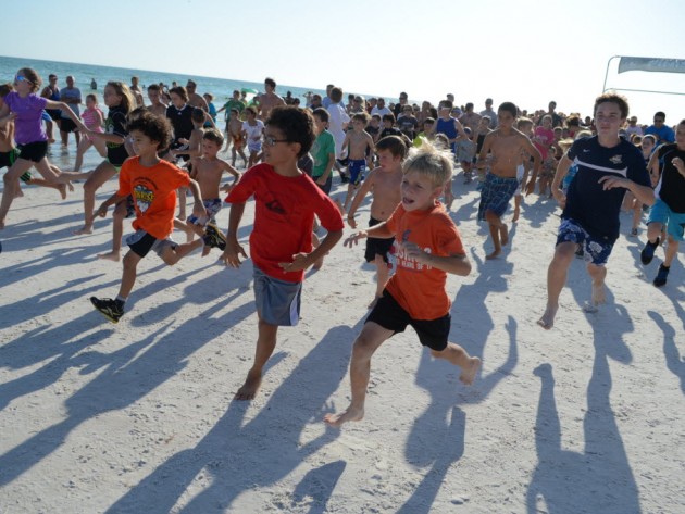 summer beach run