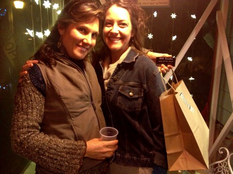 Tanya Radtke and Renee Moss filled a bag full of metaphysical goodies from The Village Mystic.