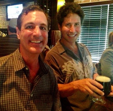 Todd Underhill (L) and Justin Bloom (R) fully support drinking good beer for a good cause.