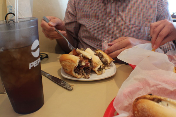 Walsh's WTF ?!? (left) and Philly cheese steak (right) / COOPER LEVEY-BAKER
