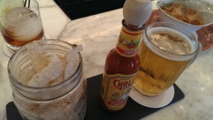 Pork Rinds w PBR close