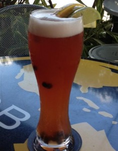 Belgian fruit cocktail lemonade.